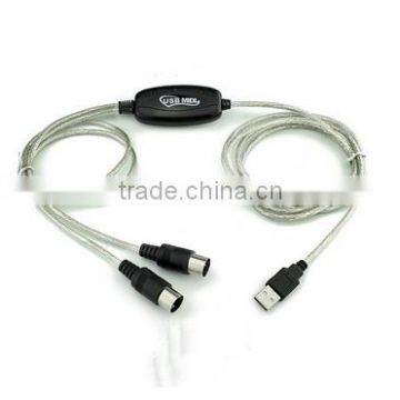 Plug & Play USB to MIDI Cable for Music Keyboard Interface Adapter