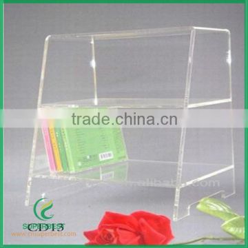 3 tiers clear acrylic cd display case