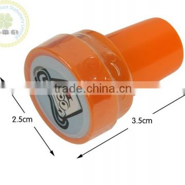 Promotional round type kids rubber self inking stamp/Promotional non toxic toy stampers