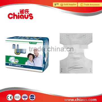 Soft adult diaper with PP tapes and PE backsheet