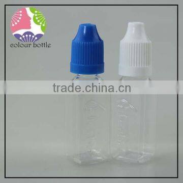 trade assurance plastic clear PET 20ml 10ml e liquid dropper bottle, e liquid 30ml PET dropper bottle with childproof cap,