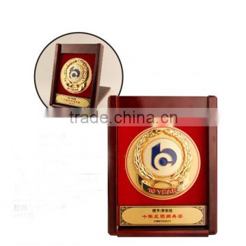 Red wood plaque wood trophy and awards wood box plaque