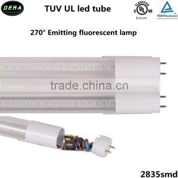 4ft T8 glass led tube 1200mm 18w 2000LM Led Tube Lighting with Holder CE RoHS AC85-265V