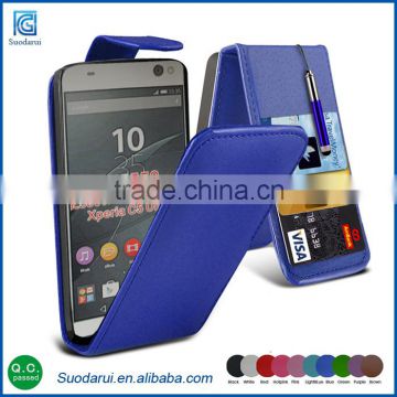For Sony Xperia C5 Ultra Flip case leather cover case customized design