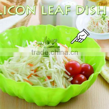 japanese kitchenware utensil 100% silicon cup silicon lettue dish plate bowl