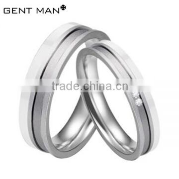 Channel immitation Model, White Ceramic Inlaid, Stainless steel Combinated Ring ,Wedding Ring, Christmas Ring, Christmas Gift