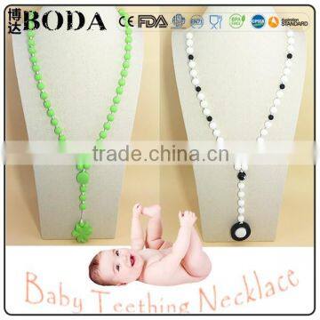 0% bpa teething bling necklace silicone necklace