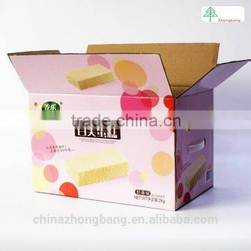 cunstom printing corrugated carton box for cake