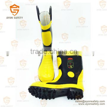 Firefighting fireman boots with steel toe safety boots-Ayonsafety