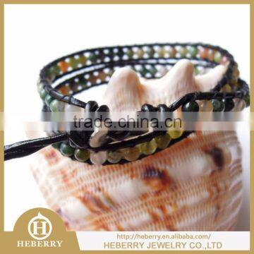 colorful hot sale mens genuine leather bracelet