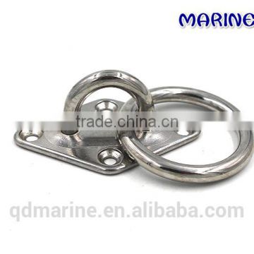 6mm Stainless Steel Diamond Eye Plate with Ring Boat Rigging