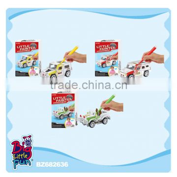 China import game kids 3D puzzle painting diy assembly formula car toy