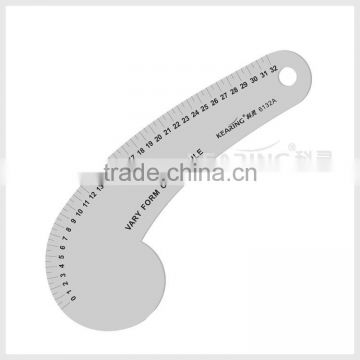 Aluminum Metric COMMA LIKE GARMENT RULER / 32cm NECK HOLE GARMENT RULER # 6132A