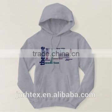 new style design custom print solid color long sleeve hoodie men