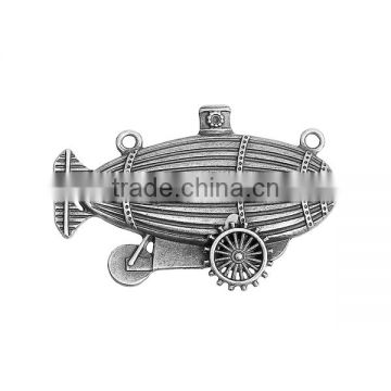Zinc Based Alloy Steampunk Connectors Boat Antique Silver Gear