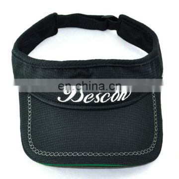 fashion design black high quality visor cap/sports cap