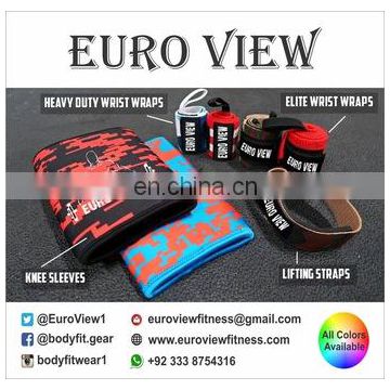 Sublimation Neoprene Knee Sleeves Heavy Duty Wrist Wraps Lifting Straps With Custom Logo Design Free Samples Gym Weight Lifting