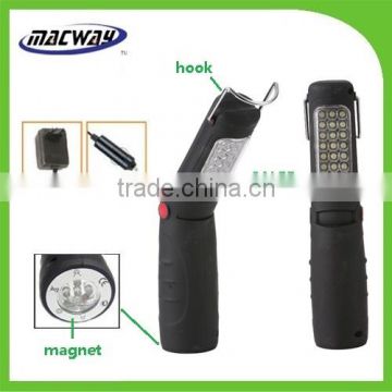 Magnetic 21+5led torch light rechargeable battery