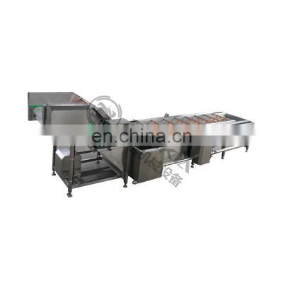 Fruit And Vegetable Washing Cleaning/waxing/drying/ Machine Line vegetable washing production line