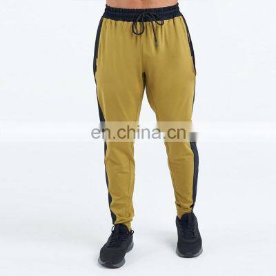 Wholesale Custom Workout Fitness men Sweatpants yellow Cotton Tapered Track Jogger Pants  for Gym