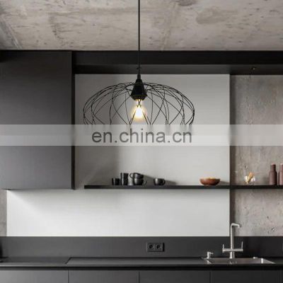 HUAYI Cheap Price E27 Iron Indoor Living Room Dining Room French Pendant Light Modern Chandelier