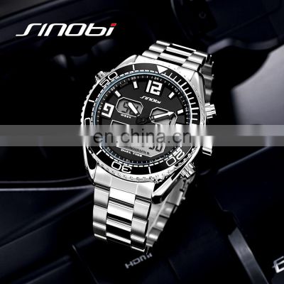 SINOBI Digital Watch Men Sports S9731G Multifunction Watch Online Dual Movement Quartz Watches Motre Pour Homme Saat