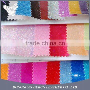Hot sale good quality silver punched chunky glitter leather