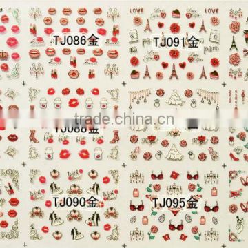 alibaba china supplier 2014 new products nail sticker flower design 20tips in a sheet