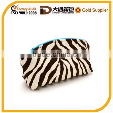 Professional Plain Zebra-stripe Canvas Makeup Bag