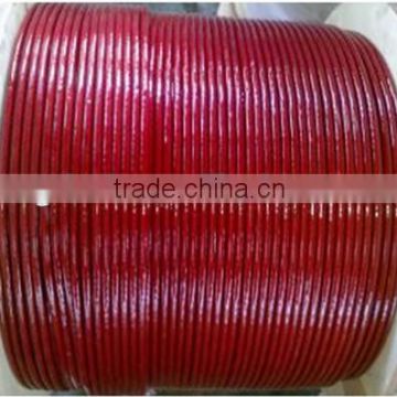Hot Sell Red Color PVC Coated Steel Wire Rope/ steel cable
