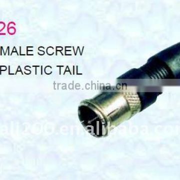 Screw Type F Connector with Plastic Tail