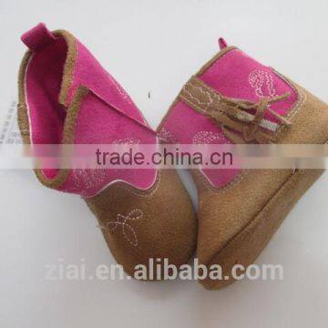 Fashion TPR sole baby shoes suede leather tassel durable baby Boots for winter