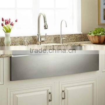 Factory directly handcrafted farmer sink stainless steel 304 with curved apron