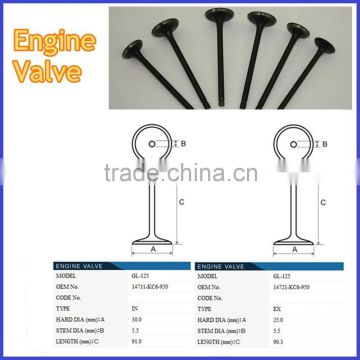 SCL-2013072204 TS Motorcycle Stainless Steel Engine Valve Materials