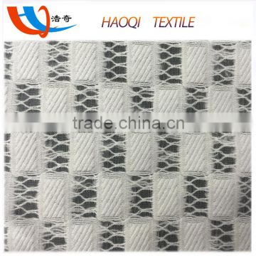 gird jacquard pattern 30% nylon and 70% cotton yarn fabric for girls dress