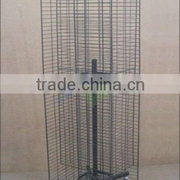 powder coating spinning wire mesh display stand with quality gurantee