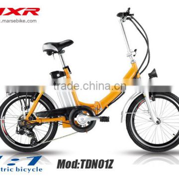 36V 250W 20inch foldable electric bicycle with brushless motor