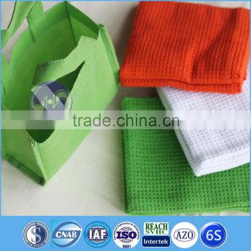 china wholesale factory direct cotton fabric waffle weave dish towel