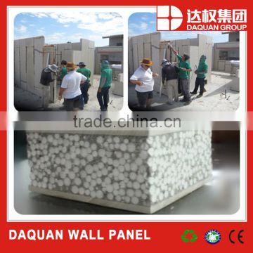 2270x610x150mm lightweight eps cement sandwich wall panel for interior wall and exterior wall.