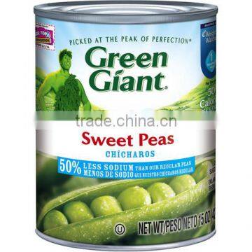 Brand factory to supply high quality canned sweet peas