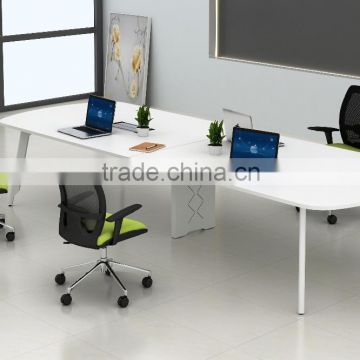 Big white oval conference table