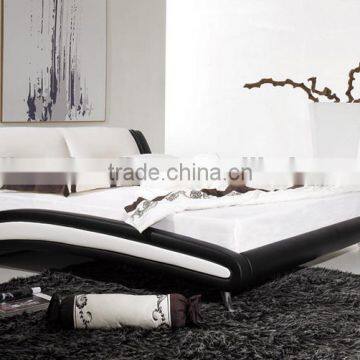 2013 bedroom furniture hot sale bed design leather double bed