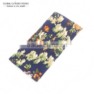 Very Soft Cloth Bag Sunglass Pouches Flower Design Chinese Style Pouch For Small Sunglass & Eyeglasses 85*175mm BDH09X