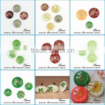 2015 New arrival !!! High quality fashion new design Flower Adjustable Resin Ring, Four leaf clover Resin Cabochon for ring