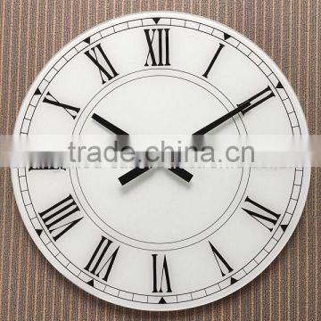 Cason round 12 inch quartz glass wall clock