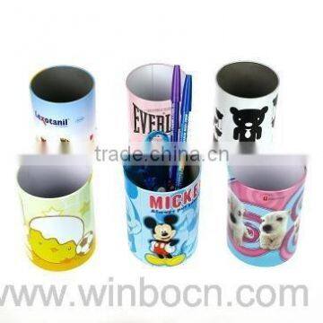 Round Tin Cartoon Students penholder