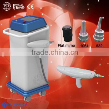 Easy work professional 1064nm 532nm Portable Q Switched Nd yag laser laser tattoo & pigment removal machine