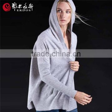 Erdos cashmere oversized zipper hoodie plain