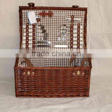 folk art wicker picnic basket set wicker picnic hamper basket