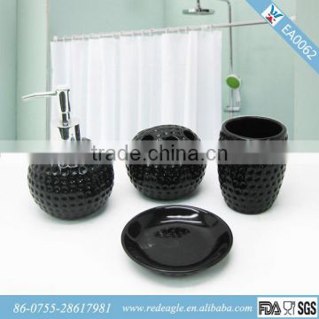 EA0062 black round bath sets and accessories